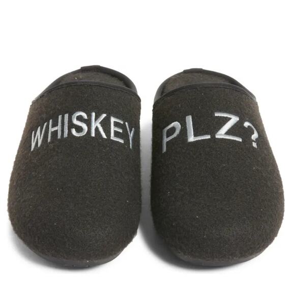 Intentionally Blank Women Slipper Size 9/42 Whiskey Plz? Black Cushioned Comfort - Picture 1 of 7